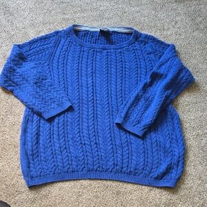 Lord & Taylor Vibrant Blue Knit Sweater